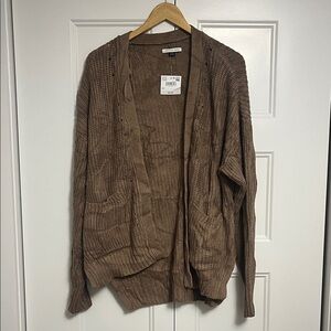 NWT American Eagle Outfitters Brown Knit Cardigan